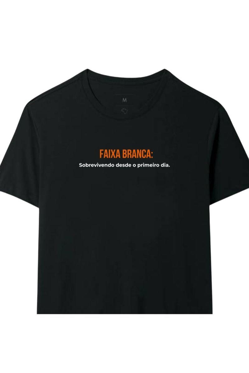 Camiseta Coleção Zoeira Faixa Branca Sobrevivendo