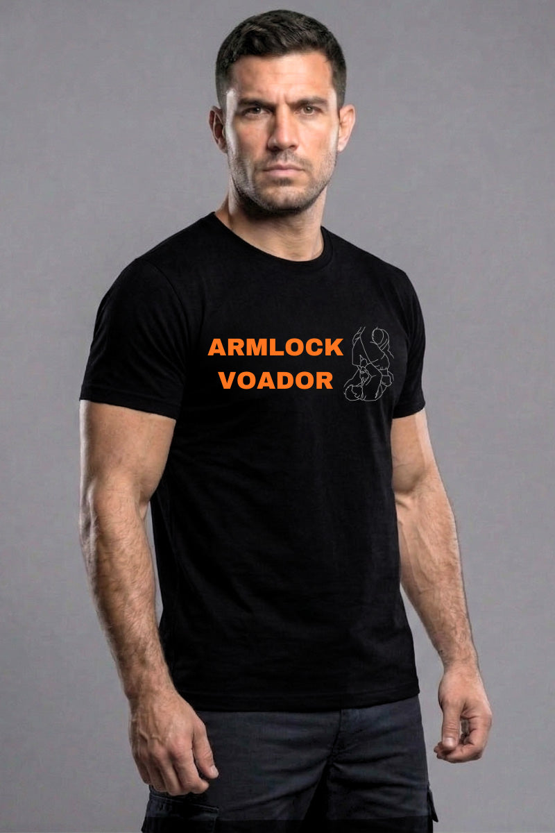 Camiseta Coleção Tatame Armlock Voador Ilustração
